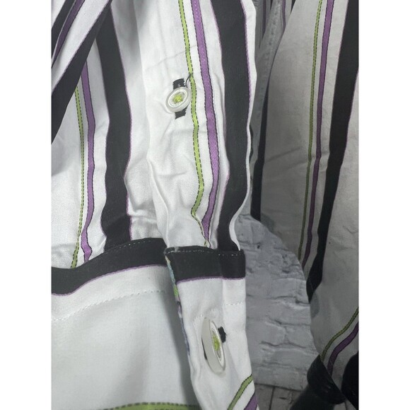 Robert Graham Men’s SZ Medium Long Sleeve Button Front Shirt Multicolor Striped - Picture 5 of 14